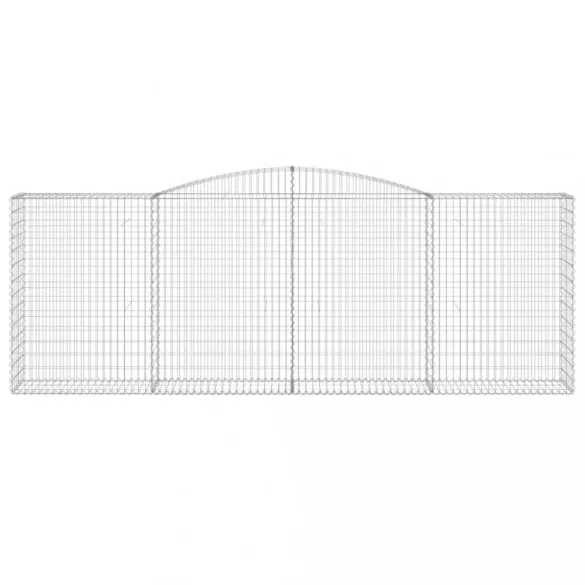 2 db íves horganyzott vas gabion kosár 400x50x140/160 cm