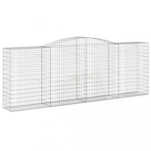 3 db íves horganyzott vas gabion kosár 400x50x140/160 cm