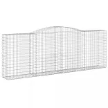 4 db íves horganyzott vas gabion kosár 400x50x140/160 cm
