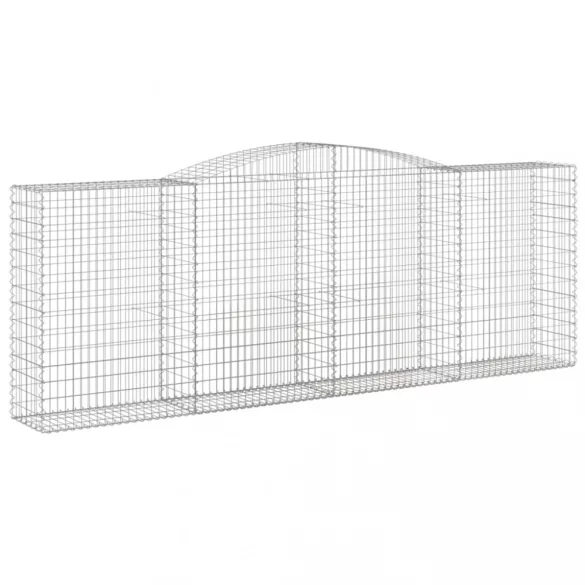 4 db íves horganyzott vas gabion kosár 400x50x140/160 cm