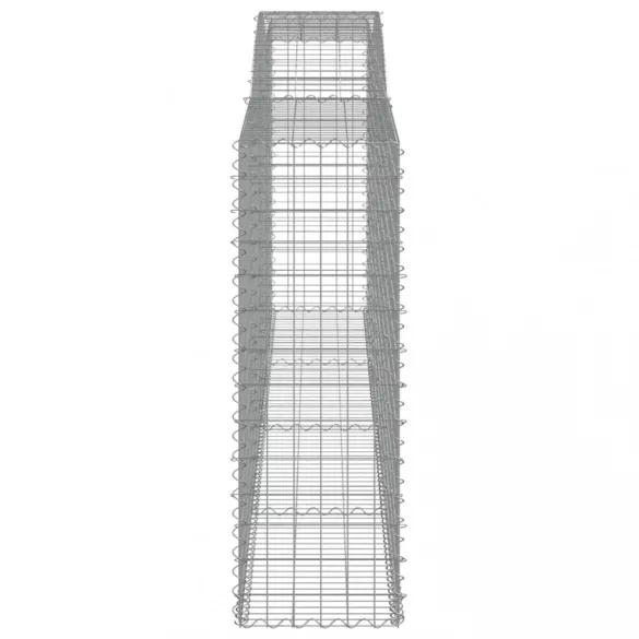 4 db íves horganyzott vas gabion kosár 400x50x140/160 cm
