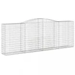 6 db íves horganyzott vas gabion kosár 400x50x140/160 cm