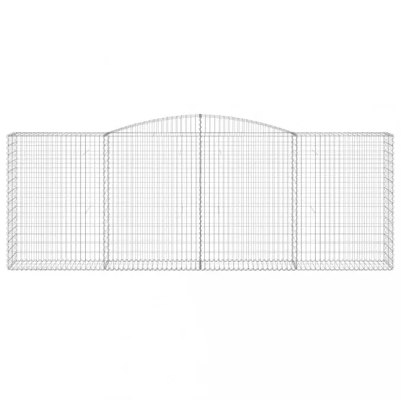 8 db íves horganyzott vas gabion kosár 400x50x140/160 cm