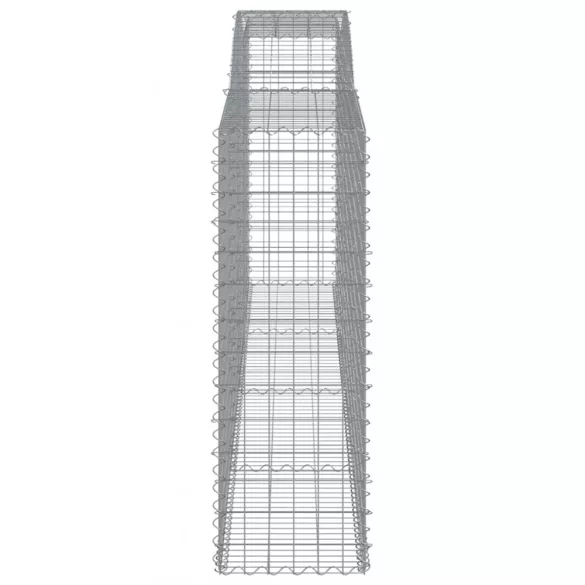 8 db íves horganyzott vas gabion kosár 400x50x140/160 cm