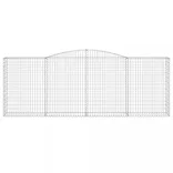 10 db íves horganyzott vas gabion kosár 400x50x140/160 cm