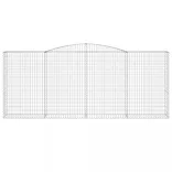 2 db íves horganyzott vas gabion kosár 400x50x160/180 cm