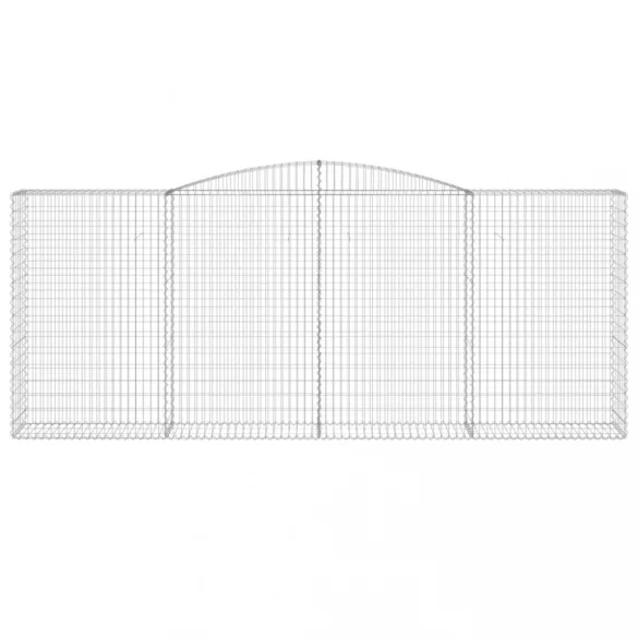 2 db íves horganyzott vas gabion kosár 400x50x160/180 cm