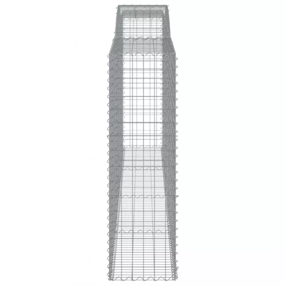 2 db íves horganyzott vas gabion kosár 400x50x160/180 cm