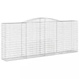 3 db íves horganyzott vas gabion kosár 400x50x160/180 cm