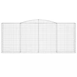 3 db íves horganyzott vas gabion kosár 400x50x160/180 cm