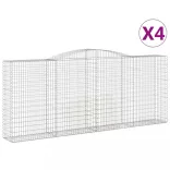 4 db íves horganyzott vas gabion kosár 400x50x160/180 cm