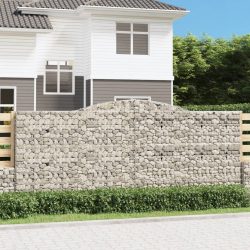   5 db íves horganyzott vas gabion kosár 400 x 50 x 160/180 cm