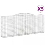 5 db íves horganyzott vas gabion kosár 400 x 50 x 160/180 cm
