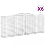 6 db íves horganyzott vas gabion kosár 400x50x160/180 cm