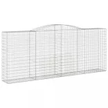 6 db íves horganyzott vas gabion kosár 400x50x160/180 cm
