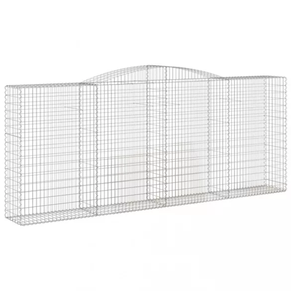 7 db íves horganyzott vas gabion kosár 400x50x160/180 cm