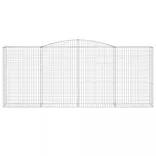 7 db íves horganyzott vas gabion kosár 400x50x160/180 cm