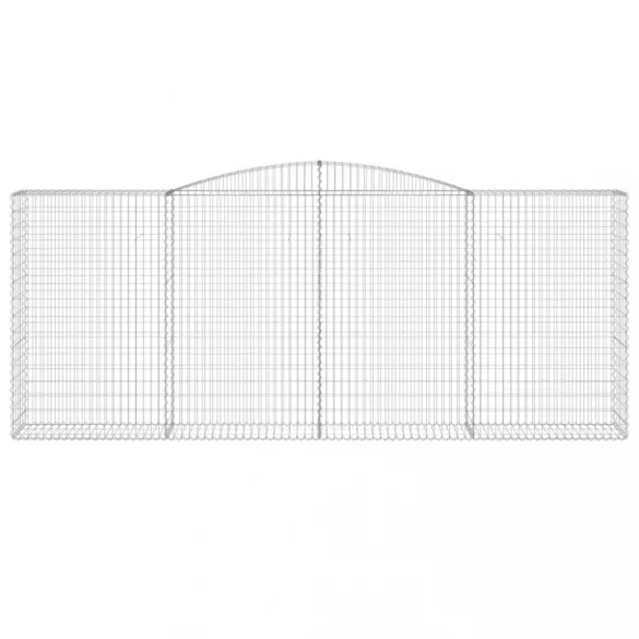 8 db íves horganyzott vas gabion kosár 400x50x160/180 cm