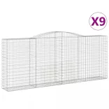 9 db íves horganyzott vas gabion kosár 400x50x160/180 cm
