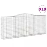 10 db íves horganyzott vas gabion kosár 400x50x160/180 cm
