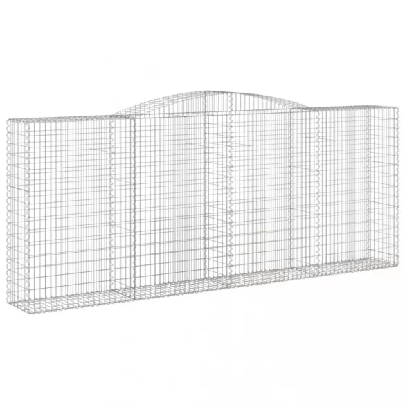 10 db íves horganyzott vas gabion kosár 400x50x160/180 cm