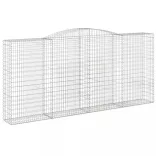 2 db íves horganyzott vas gabion kosár 400x50x180/200 cm
