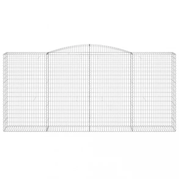 3 db íves horganyzott vas gabion kosár 400x50x180/200 cm