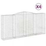 4 db íves horganyzott vas gabion kosár 400x50x180/200 cm