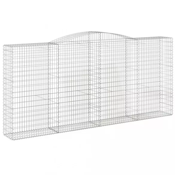 4 db íves horganyzott vas gabion kosár 400x50x180/200 cm