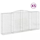 5 db íves horganyzott vas gabion kosár 400x50x180/200 cm