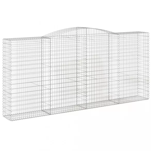 5 db íves horganyzott vas gabion kosár 400x50x180/200 cm