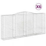 6 db íves horganyzott vas gabion kosár 400x50x180/200 cm
