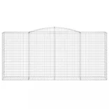 6 db íves horganyzott vas gabion kosár 400x50x180/200 cm