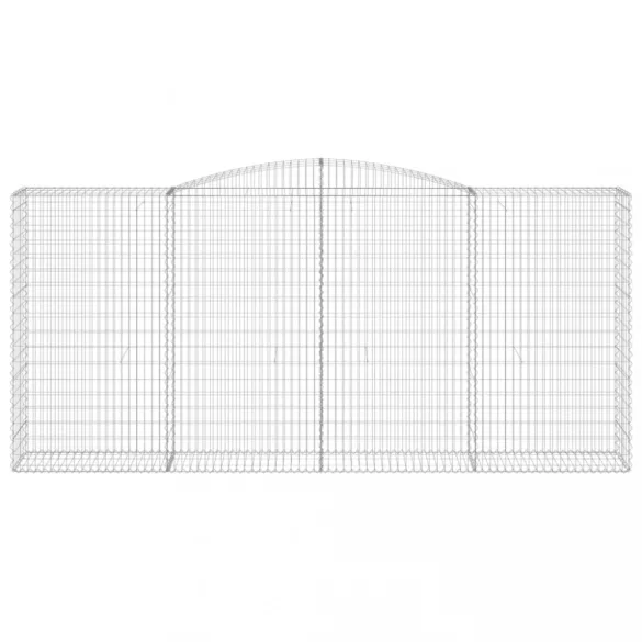 6 db íves horganyzott vas gabion kosár 400x50x180/200 cm