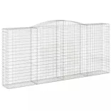 7 db íves horganyzott vas gabion kosár 400x50x180/200 cm