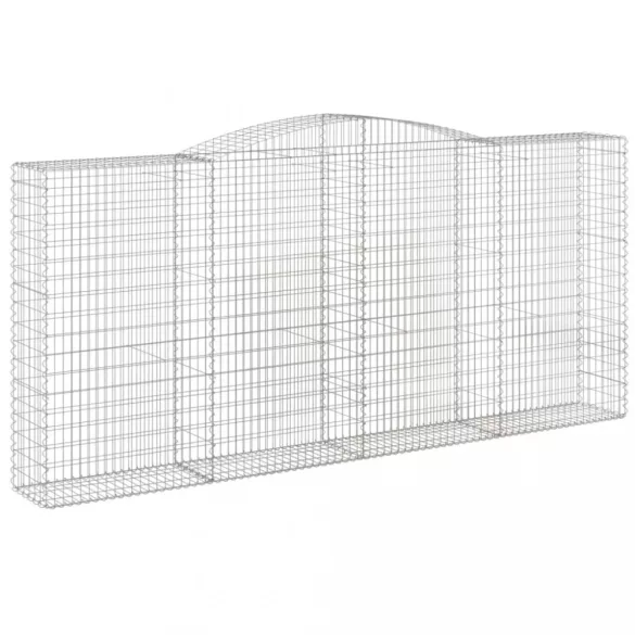 7 db íves horganyzott vas gabion kosár 400x50x180/200 cm