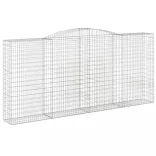8 db íves horganyzott vas gabion kosár 400x50x180/200 cm