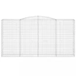 2 db íves horganyzott vas gabion kosár 400x50x200/220 cm