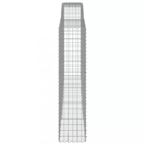 2 db íves horganyzott vas gabion kosár 400x50x200/220 cm