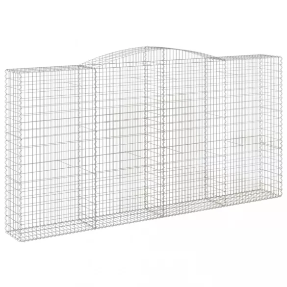 4 db íves horganyzott vas gabion kosár 400x50x200/220 cm