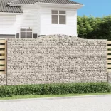 6 db íves horganyzott vas gabion kosár 400x50x200/220 cm