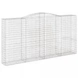 6 db íves horganyzott vas gabion kosár 400x50x200/220 cm