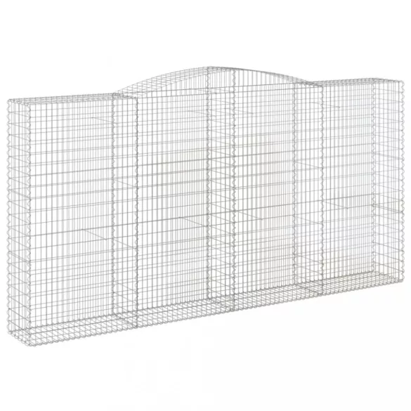 6 db íves horganyzott vas gabion kosár 400x50x200/220 cm