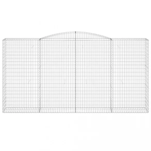 6 db íves horganyzott vas gabion kosár 400x50x200/220 cm