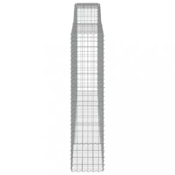 6 db íves horganyzott vas gabion kosár 400x50x200/220 cm