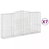 7 db íves horganyzott vas gabion kosár 400x50x200/220 cm