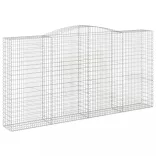7 db íves horganyzott vas gabion kosár 400x50x200/220 cm