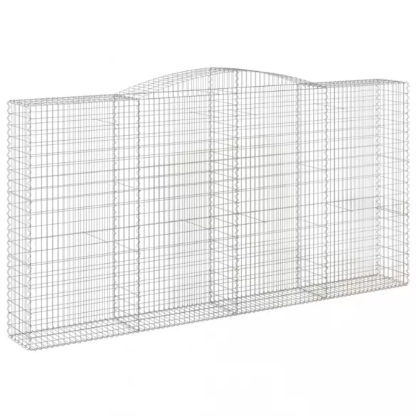 7 db íves horganyzott vas gabion kosár 400x50x200/220 cm