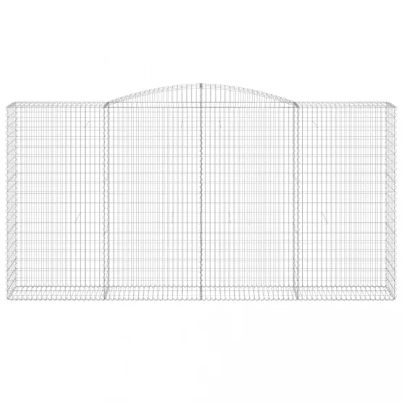 7 db íves horganyzott vas gabion kosár 400x50x200/220 cm