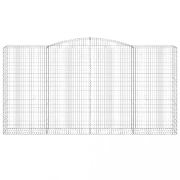 10 db íves horganyzott vas gabion kosár 400x50x200/220 cm